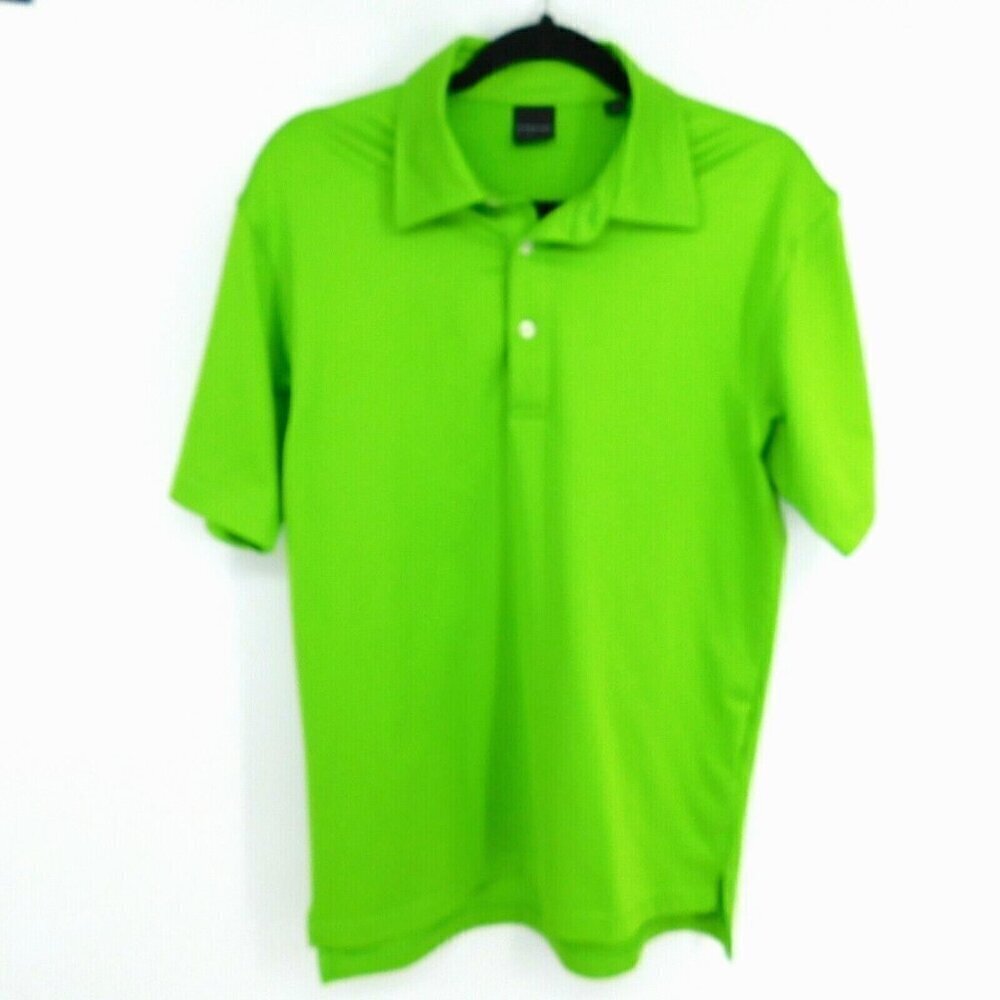 Dunning Golf Mens Polo Shirt Size S Green Athletic Shirt Short Sleeve Spandex